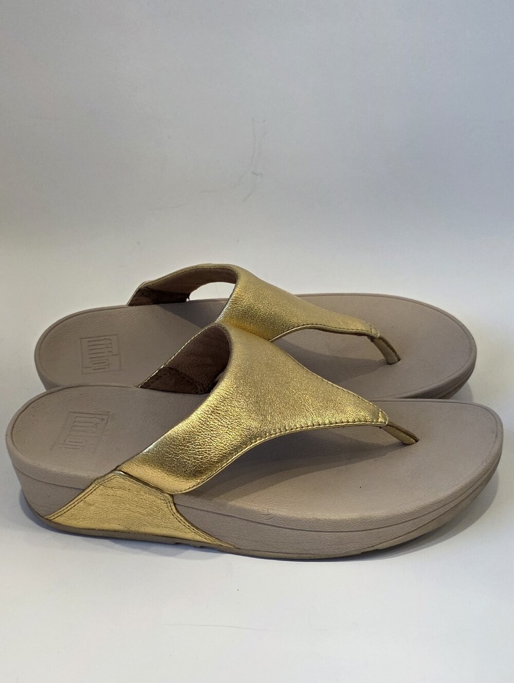 Fitflop Metallic Gold Thong Sandals